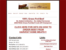 Tablet Screenshot of harvesthomemeats.com